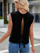Load image into Gallery viewer, Cutout Round Neck Sleeveless Sweater