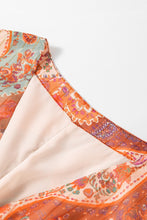 Load image into Gallery viewer, Tied Printed Balloon Sleeve Mini Dress