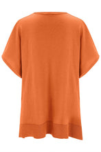 Load image into Gallery viewer, Slit V-Neck Half Sleeve Knit Top