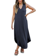 Load image into Gallery viewer, Full Size V-Neck Midi Tank Dress