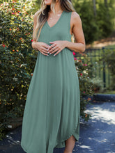 Load image into Gallery viewer, Full Size V-Neck Midi Tank Dress