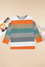 Load image into Gallery viewer, Green Plus Size Colorblock Pullover Top