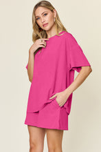 Load image into Gallery viewer, Double Take Full Size Round Neck Short Sleeve T-Shirt and Shorts Set