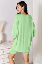 Load image into Gallery viewer, Basic Bae Full Size Soft Rayon Three-Quarter Sleeve Top and Shorts Set