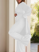 Load image into Gallery viewer, Full Size Slit Round Neck Long Sleeve Top and Pants Set