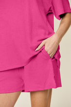 Load image into Gallery viewer, Double Take Full Size Round Neck Short Sleeve T-Shirt and Shorts Set