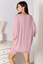 Load image into Gallery viewer, Basic Bae Full Size Soft Rayon Three-Quarter Sleeve Top and Shorts Set