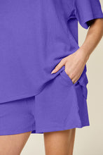 Load image into Gallery viewer, Double Take Full Size Round Neck Short Sleeve T-Shirt and Shorts Set