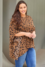 Load image into Gallery viewer, Plus Size Animal Print Handkerchief Hem Blouse