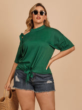 Load image into Gallery viewer, Plus Size Tied Cold-Shoulder Tee Shirt