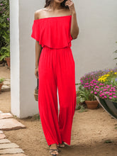 Load image into Gallery viewer, Off-Shoulder Wide Leg Jumpsuit