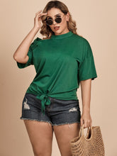 Load image into Gallery viewer, Plus Size Tied Cold-Shoulder Tee Shirt