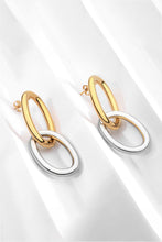 Load image into Gallery viewer, Two-Tone Double Hoop Earrings