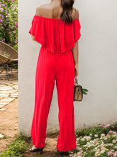 Load image into Gallery viewer, Off-Shoulder Wide Leg Jumpsuit