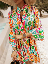Load image into Gallery viewer, Printed Buttoned Long Sleeve Dress