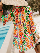 Load image into Gallery viewer, Printed Buttoned Long Sleeve Dress