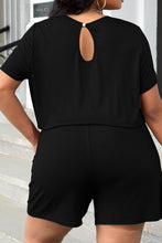 Load image into Gallery viewer, Plus Size Drawstring Waist Romper with Pockets