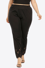 Load image into Gallery viewer, Plus Size Openwork Elastic Waist Pants