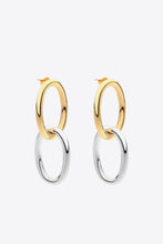 Load image into Gallery viewer, Two-Tone Double Hoop Earrings