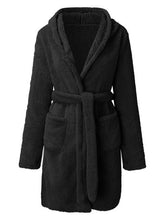 Load image into Gallery viewer, Tie Waist Hooded Robe
