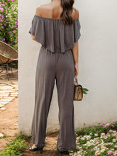 Load image into Gallery viewer, Off-Shoulder Wide Leg Jumpsuit
