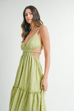 Load image into Gallery viewer, MABLE Cutout Waist Backless Maxi Dress
