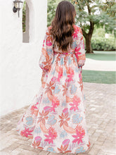 Load image into Gallery viewer, Plus Size V-Neck Printed Slit Dress
