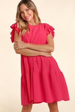 Load image into Gallery viewer, Haptics Full Size Smocking Ruffle Short Sleeve Dress with Pockets
