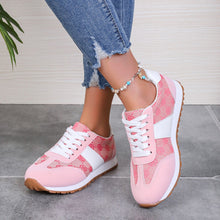 Load image into Gallery viewer, Contrast Round Toe Flat Sneakers
