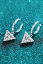 Load image into Gallery viewer, Moissanite Triangle Drop Earrings
