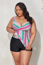 Load image into Gallery viewer, Plus Size Printed Crisscross Cutout Two-Piece Swim Set
