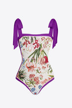 Load image into Gallery viewer, Floral Tie Shoulder Two-Piece Swim Set
