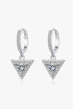 Load image into Gallery viewer, Moissanite Triangle Drop Earrings
