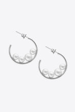 Load image into Gallery viewer, Can&#39;t Stop Your Shine Pearl C-Hoop Earrings
