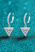 Load image into Gallery viewer, Moissanite Triangle Drop Earrings
