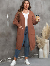 Load image into Gallery viewer, Plus Size Long Sleeve Pocketed Cardigan
