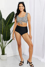 Load image into Gallery viewer, Marina West Swim Sanibel Crop Swim Top and Ruched Bottoms Set in Black
