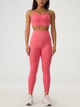 Load image into Gallery viewer, Leopard Crisscross Top and Leggings Active Set
