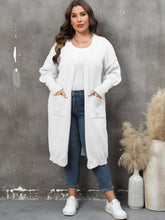 Load image into Gallery viewer, Plus Size Long Sleeve Pocketed Cardigan
