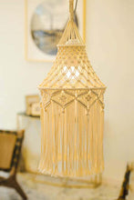 Load image into Gallery viewer, Macrame Hanging Lampshade
