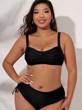 Load image into Gallery viewer, Plus Size Twist Front Tied Bikini Set
