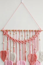 Load image into Gallery viewer, Macrame Leaf Fringe Wall Hanging
