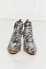 Load image into Gallery viewer, MMShoes Back At It Point Toe Bootie in Snakeskin
