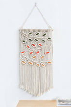 Load image into Gallery viewer, Contrast Leaf Fringe Macrame Wall Hanging
