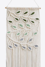 Load image into Gallery viewer, Contrast Leaf Fringe Macrame Wall Hanging
