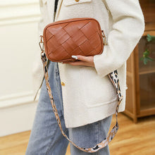 Load image into Gallery viewer, PU Leather Woven Crossbody Bag
