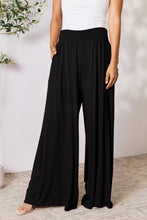 Load image into Gallery viewer, Double Take Full Size Smocked Wide Waistband Wide Leg Pants
