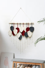 Load image into Gallery viewer, Hand-Woven Feather Macrame Wall Hanging
