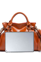 Load image into Gallery viewer, PU Leather Handbag with Tassels
