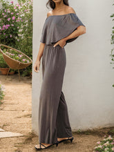 Load image into Gallery viewer, Off-Shoulder Wide Leg Jumpsuit
